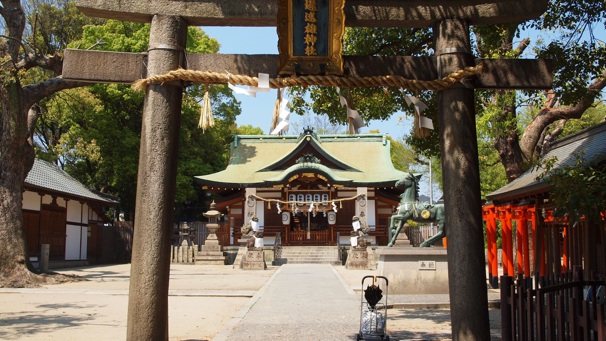 阿遅速雄神社（大阪）の風景