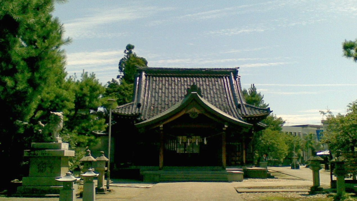 於保多神社（富山）の風景